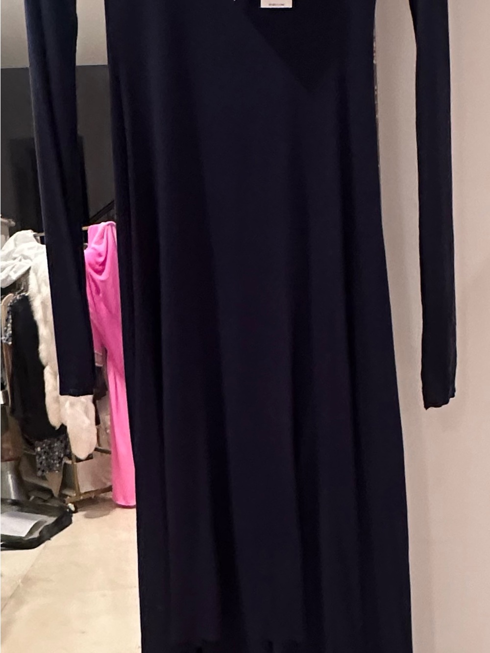 BCBG Long Sleeve V-Neck Black Dress